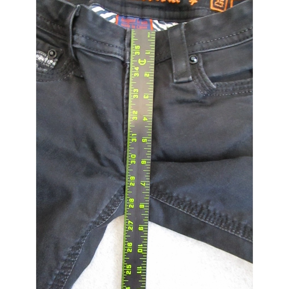 Rock Revival Jeans Womens 25 Black Betty Easy Skinny Embroidered Y2K - Picture 9 of 12